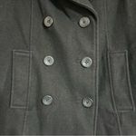Merona Peacoat Black Size Large Classic Wool Blend Double Breasted Button Up Photo 3