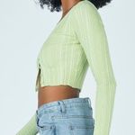 Princess Polly Mariah Cropped Cardigan Green Photo 10