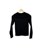 OQQ Women’s Fitted Ribbed Long Sleeve Athletic Top Black Size S Photo 2