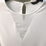 ZARA  Basic Women’s White Long Sleeve Blouse Sheer V Cut Photo 1