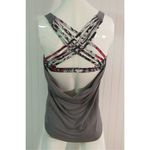 Lululemon tank top gray w/contrast built in bra sz 4 Gray Photo 1