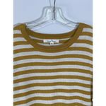 Love Tree  Women's Mustard / White Tight Knit Pullover Long Sleeve Sweater Size L Photo 2