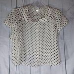 Ali & Kris  Cropped Polka Dot Blouse - Black and Cream Photo 0