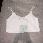 PacSun White Cropped Tank Top Photo 2