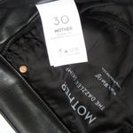 NWT Mother Dazzler Skimp in Wax On Wax Off Black Faux Leather Stretch Pants 30 Photo 6