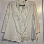 Akris Punto WHITE BUTTON UP PLEATED BLOUSE Photo 0
