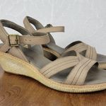 Timberland  Earthkeepers Whittier Womens Sandals 9 Gray Jute Leather Wedge 8260R Photo 2