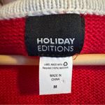 Vintage Reindeer Vest Sz Med Winter Alpine Nordic Sweater Holiday Editions Red Photo 2