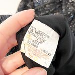 Vintage JS Collections Metallic Fringe Hem Lace Maxi Slip Dress Black 12 Size 8 Photo 5