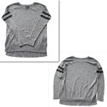 American Eagle AEO  Crew Neck Sweater Gray Marled Size Small Stripe Wool Blend Photo 3