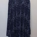 Loft Ann Taylor navy blue dotted night sky flowy skirt Photo 3