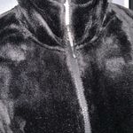 32 Heat Black Plush Velvet Faux Fur Zip Up High Neck Jacket Pockets Small… Photo 6