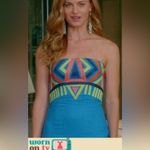 Mara Hoffman  2013 Embroidered Twill Cobalt Blue Strapless Mini Dress size 4 $297 Photo 4