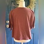 Wrangler Women's Oversized Brick Red Crop Top size Small Photo 3