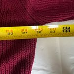 Entro  burgundy 1/4 lace up hooded sweater M casual knit tie school Photo 6