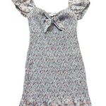 Mable blue floral all over smocked dainty dress sz Large ditsy floral Blue Photo 0