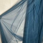 Jenny Yoo Annabelle Teal Tulle Pleated Strapless Formal Bridesmaid Dress Size 4 Blue Photo 2