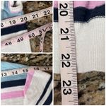 Loft Multicolor Stripe Short Sleeve Top L | Beachy Preppy Coquette Coastal Photo 5