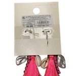 A New Day Cowrie Shell Open Hoop Pink Earrings NWT Photo 5