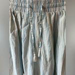 BCBGeneration  NWOT Variegated Striped Blue & White‎ High Waisted Shorts Size L Photo 2