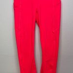Fabletics oasis pureluxe high waisted 7/8 leggings small pop coral bright coral Photo 1