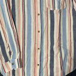 Anthropologie Maeve Womens Medium Chatham Striped Button Down Long Sleeve Pocket Blue Photo 9