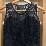 Navy Blue Mini Sleeveless Dress with Knitted Mesh and Petticoat Size M Photo 3