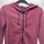 Armani Exchange  Burgundy Full Zip Hooded Women's Sweatshirt Size Small Photo 2