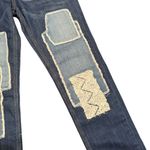 Free People Size 26 Hayes Patchwork Crochet Jeans Cottagecore Country Western Photo 2