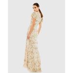 Mac Duggal Embellished Ruffled Cap Sleeve V-Neck Gown Size 12 NWT #10772 Sequins Photo 12