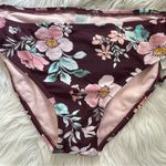 Kona Sol Target Burgundy Pink Floral Tie Hipster Bikini Swimsuit Bottoms XL new Photo 69