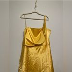 Amanda Uprichard Ravello Layered Silk Muni Slip Dress in Citron Photo 4
