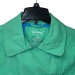 LL Bean Brand Women's Green 100% Cotton Peacoat Size Medium Pockets Photo 1