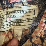 Current/Elliott  women's size 2 floral short sleeve blouse Photo 2