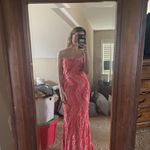 Ashley Lauren Hot Pink Swirl Prom Dress Photo 1