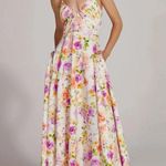 Favorite Daughter The Halting Traffic Dress Oahu Watercolor White Size 16 Photo 1