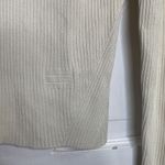 frame denim Frame Ivory Ribbed Knit Structured Stretch Sweater Zipper Cuffs W-789 Sz L Photo 5