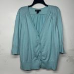 Lane Bryant  Women’s Cardigan Light Blue Size 18/20 Button Front 3/4 Sleeve Photo 0