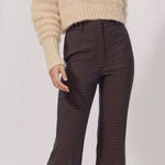 Aritzia Wilfred | Baroque Flare Crop Pant Jacquard Printed | 12 Black Photo 0