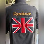 Reebok Vintage 80/90s Reebox UK leather logo flag black t-shirt, size large Photo 7
