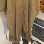 Charlie Paige Tan Sweater Poncho – One Size Photo 3