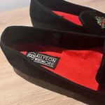 Allyson Whitmore Embroidered Holiday Christmas Wreath Size‎ 8 Velvet Flat Shoes Black Photo 4