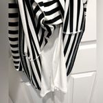 Black and White Striped Sleeveless Dress Size L Photo 4
