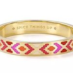 Kate Spade  New York Spice Things Up Bangle Summer  12k gold plated Pink Orange Photo 0
