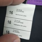 Nautica  NWT Women's Size 16 Black Purple Swim Separates Belted Bikini Bottom Photo 5