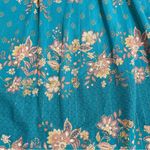 Luxology  Emmy Teal Floral Tunic Long Sleeve Chiffon Sheer Top size XL Photo 6