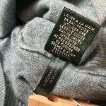 Lauren Ralph Lauren 100% Cashmere Ruffle Neck Sweater Women's M Blue Size M Photo 7