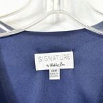 Signature by Robbie Bee Plus Size 18W Maxi Dress Navy Blue Dotted Print 1077 Photo 6