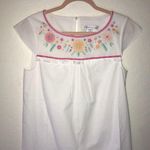 Southern Tide Dress White Seersucker Embroidered Dress Sz 4 NWT Floral Fringe Photo 1