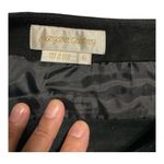 Vintage Margaret Godfrey Black Suede Leather Skirt Midi Black Suede Skirt Sz 10 Photo 4
